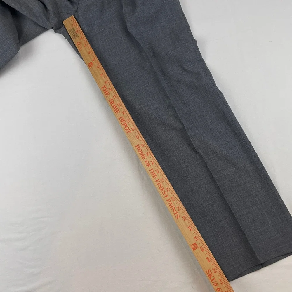 Jos. A. Bank Men Grey Wool Cashmere Glen Check 2 Piece Suit 40R 32X31.5